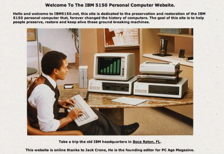 Happy Birthday Personal Computer: Erster IBM-PC            "System 5150" von 1981. (Screenshot:  www.ibm5150.net)